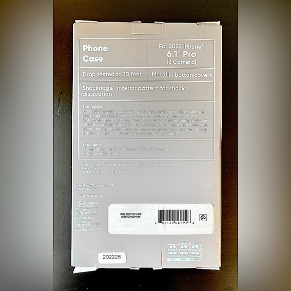 NWT iPhone 13 Pro Clear Case w/ a Sparkly White, Silver & Purple Floral Design - Picture 2 of 2